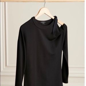 Stella & Dot Buckle Up Cold Shoulder Top